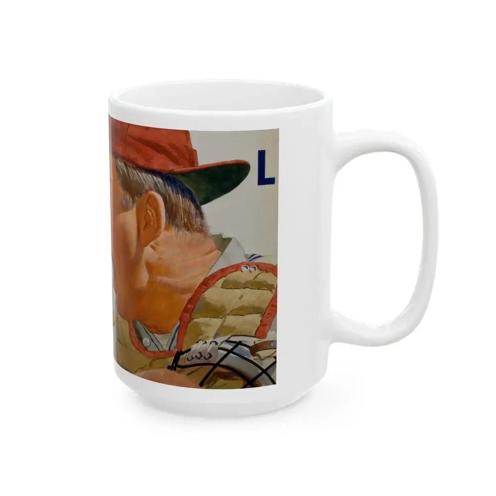 Baseball advertisement - White Coffee Mug - Go Mug Yourself