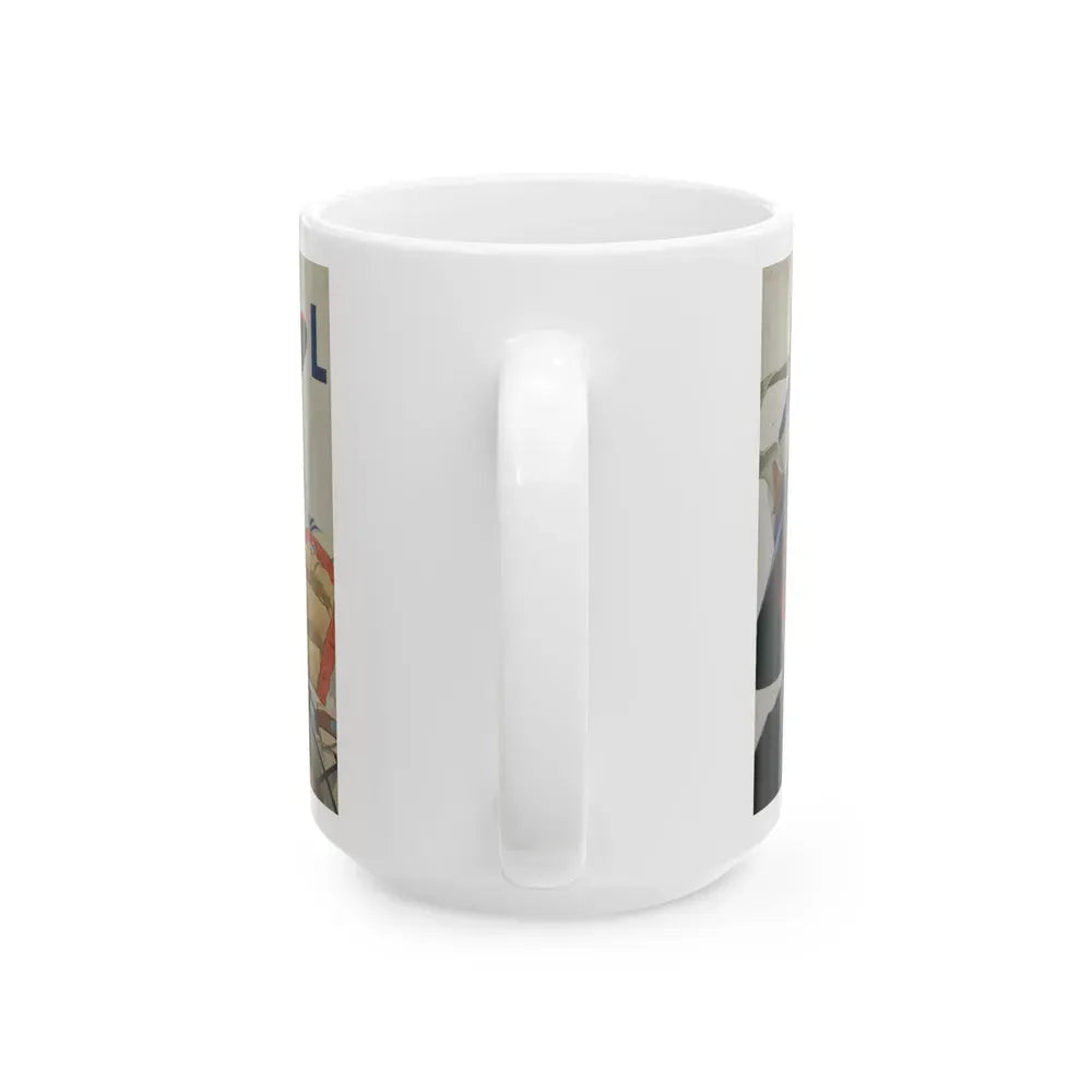 Baseball advertisement - White Coffee Mug - Go Mug Yourself