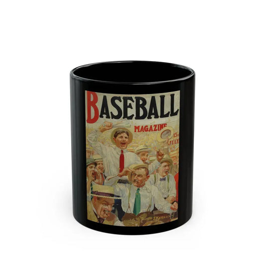 Baseball Magazine cover, July (1) - Black Coffee Mug 11oz - Go Mug Yourself