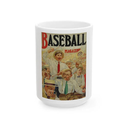 Baseball Magazine cover, July (1) - White Coffee Mug 15oz - Go Mug Yourself