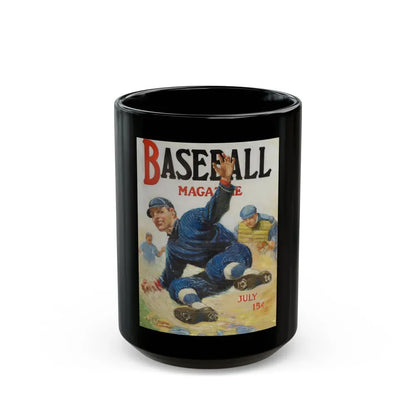 Baseball Magazine cover, July (2) - Black Coffee Mug 15oz - Go Mug Yourself