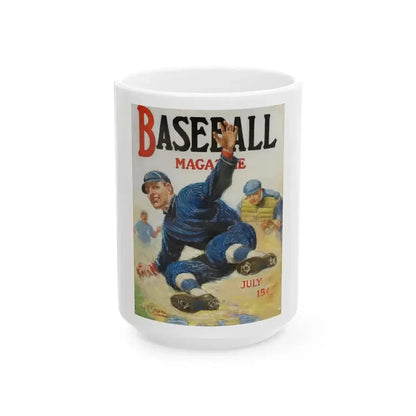 Baseball Magazine cover, July (2) - White Coffee Mug 15oz - Go Mug Yourself