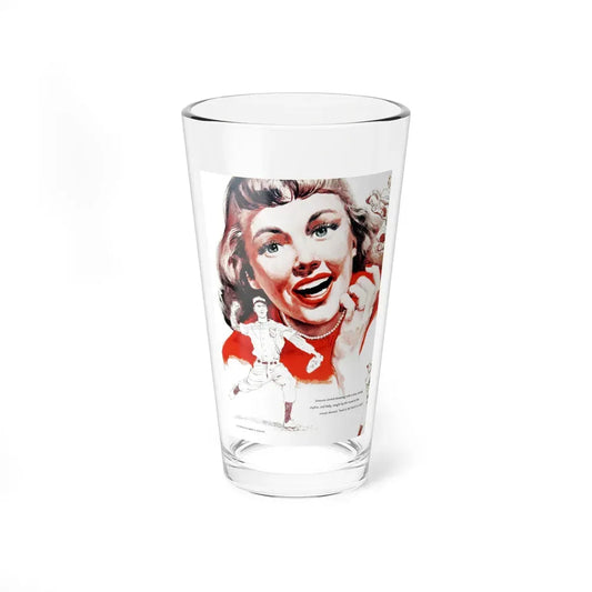 Baseball Wife, Woman's Day, September 1951 (Magazine Illustration) Pint Glass 16oz 16oz - Go Mug Yourself