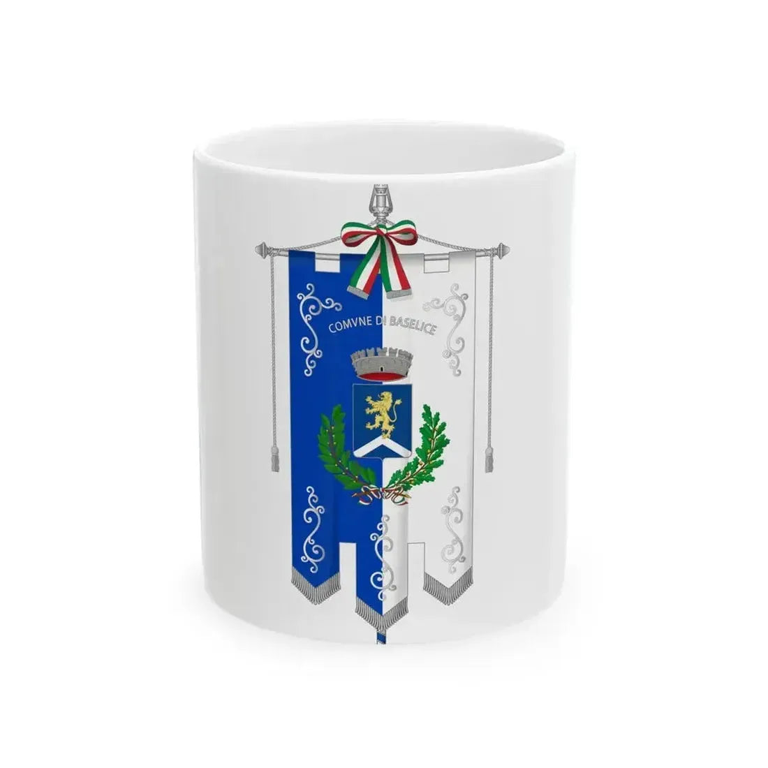 Baselice-Gonfalone (Italy) White Coffee Mug 11oz - Go Mug Yourself