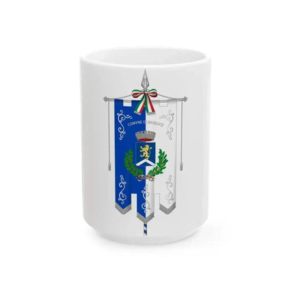 Baselice-Gonfalone (Italy) White Coffee Mug 15oz - Go Mug Yourself