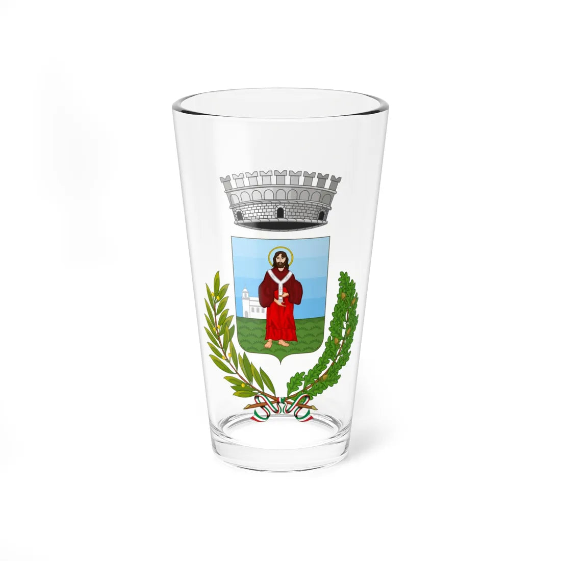 Basiano-Stemma (Italy) (Coat of Arms) Pint Glass 16oz 16oz - Go Mug Yourself
