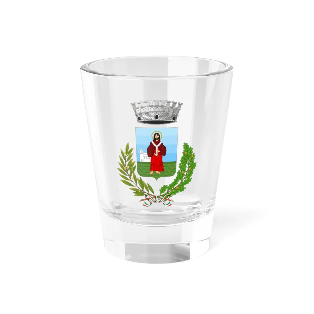 Basiano-Stemma (Italy) (Coat of Arms) Shot Glass 1.5oz 1.5oz - Go Mug Yourself