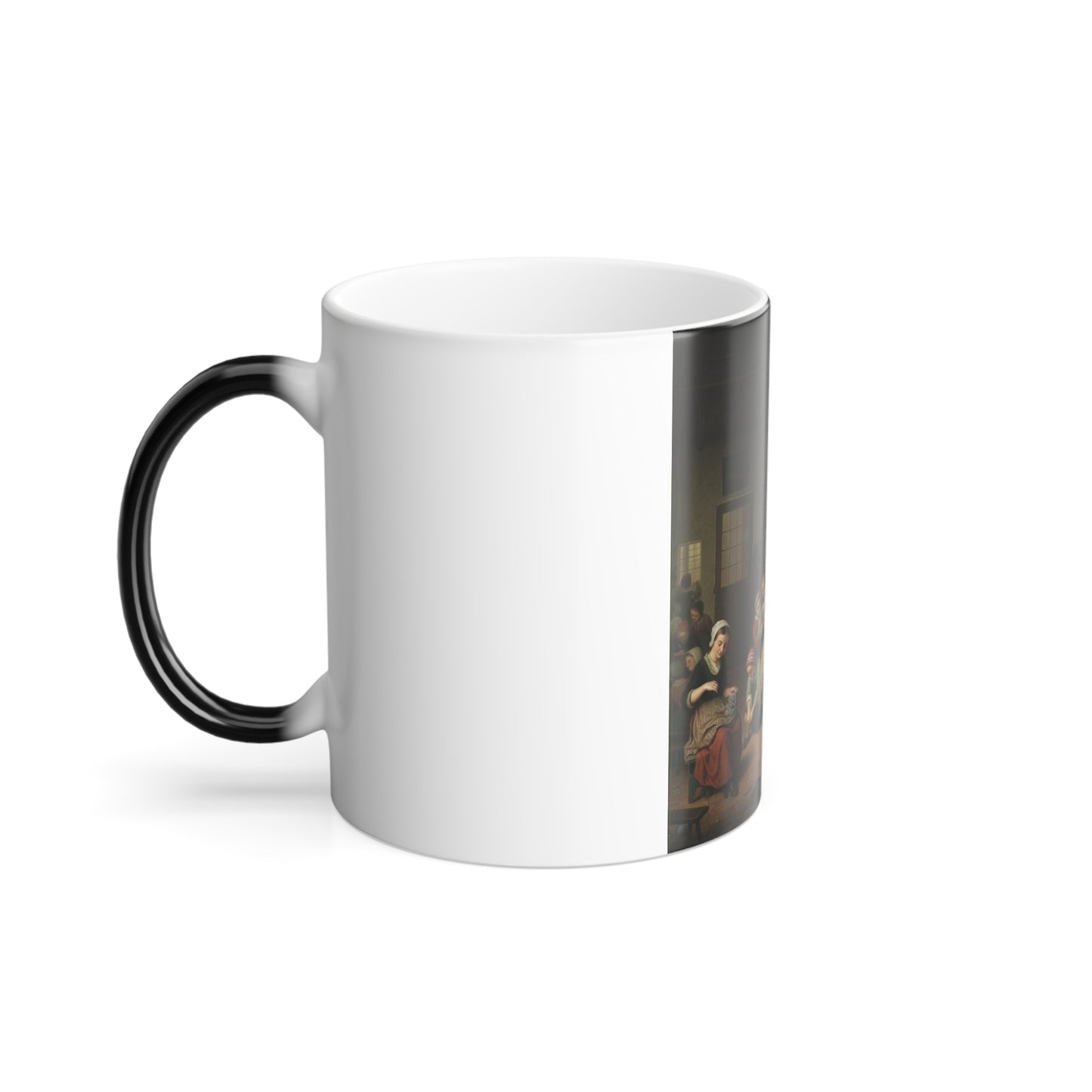 Basile de Loose (1809-1885) The Schoolroom - Oil on Canvas 1861 - Color Changing Mug 11oz-Go Mug Yourself