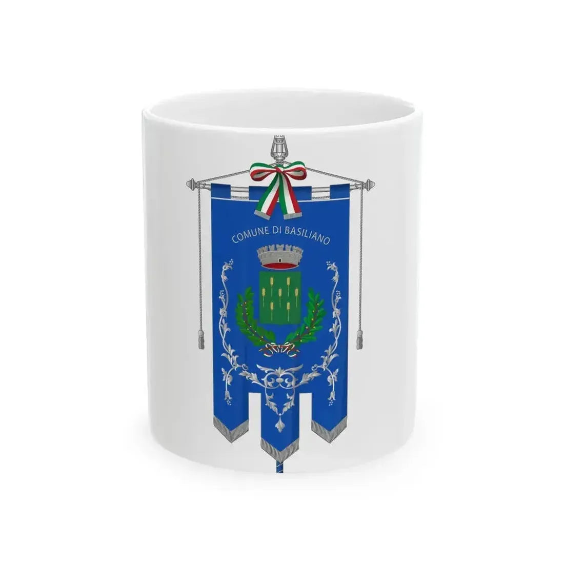 Basiliano-Gonfalone (Italy) White Coffee Mug 11oz - Go Mug Yourself