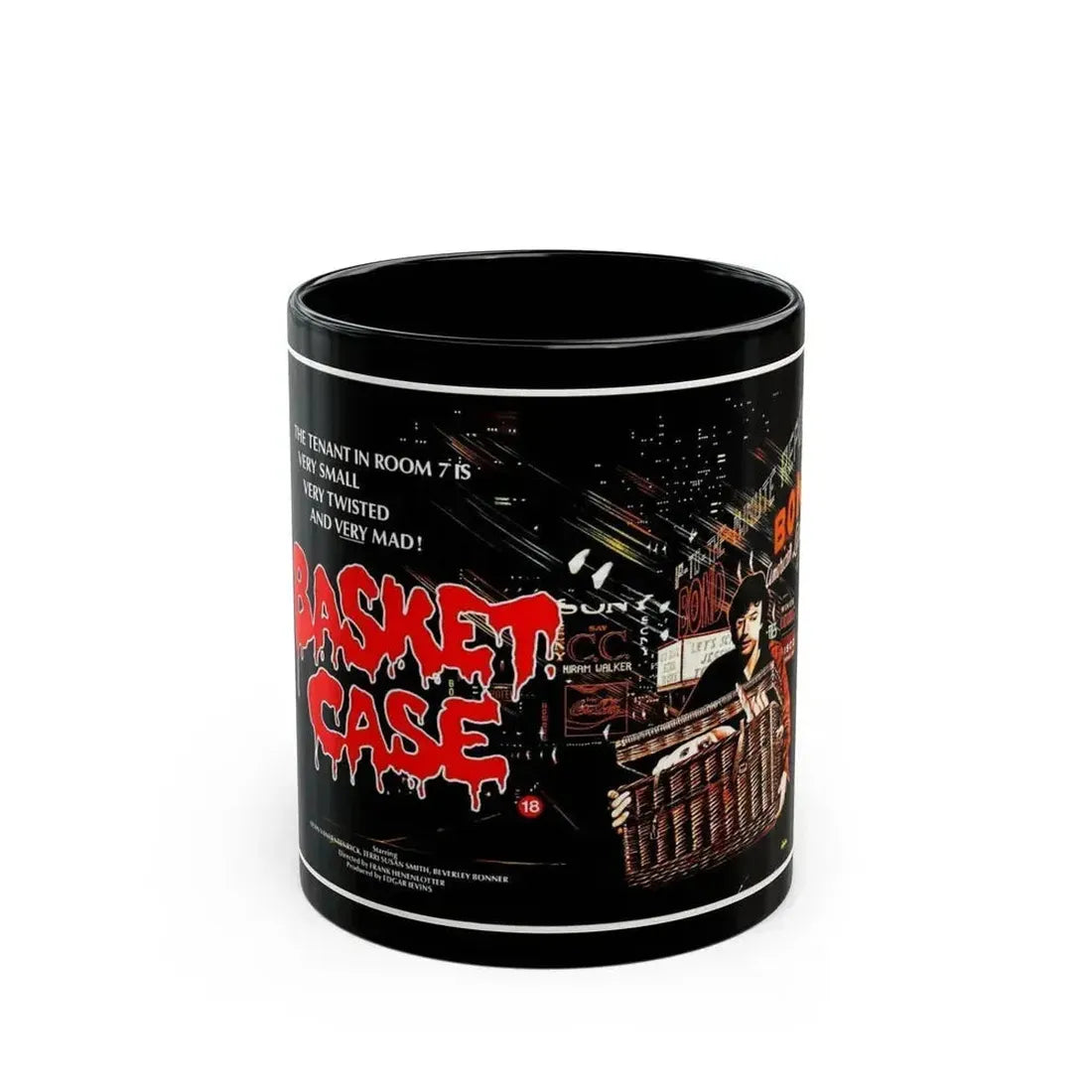 BASKET CASE 1982 Movie Poster - Black Coffee Mug 11oz - Go Mug Yourself