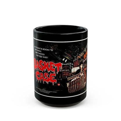 BASKET CASE 1982 Movie Poster - Black Coffee Mug 15oz - Go Mug Yourself