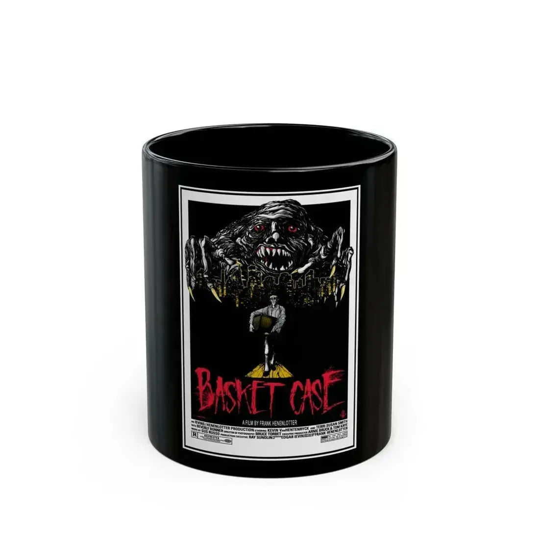 BASKET CASE (ALAMO) 1982 Movie Poster - Black Coffee Mug 11oz - Go Mug Yourself