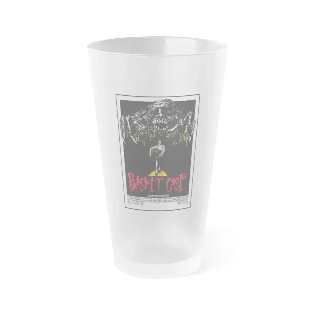 BASKET CASE (ALAMO) 1982 Movie Poster - Frosted Pint Glass 16oz Default Title - Go Mug Yourself