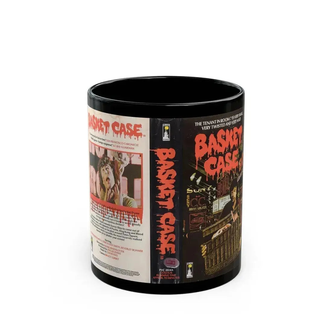 BASKET CASE (VHS COVER) - Black Coffee Mug 11oz - Go Mug Yourself