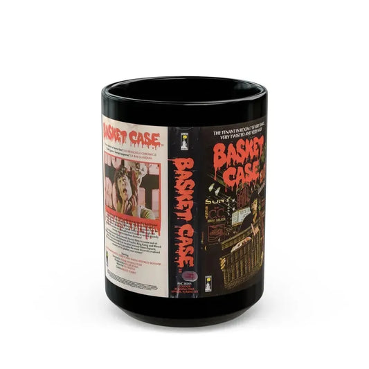 BASKET CASE (VHS COVER) - Black Coffee Mug 15oz - Go Mug Yourself