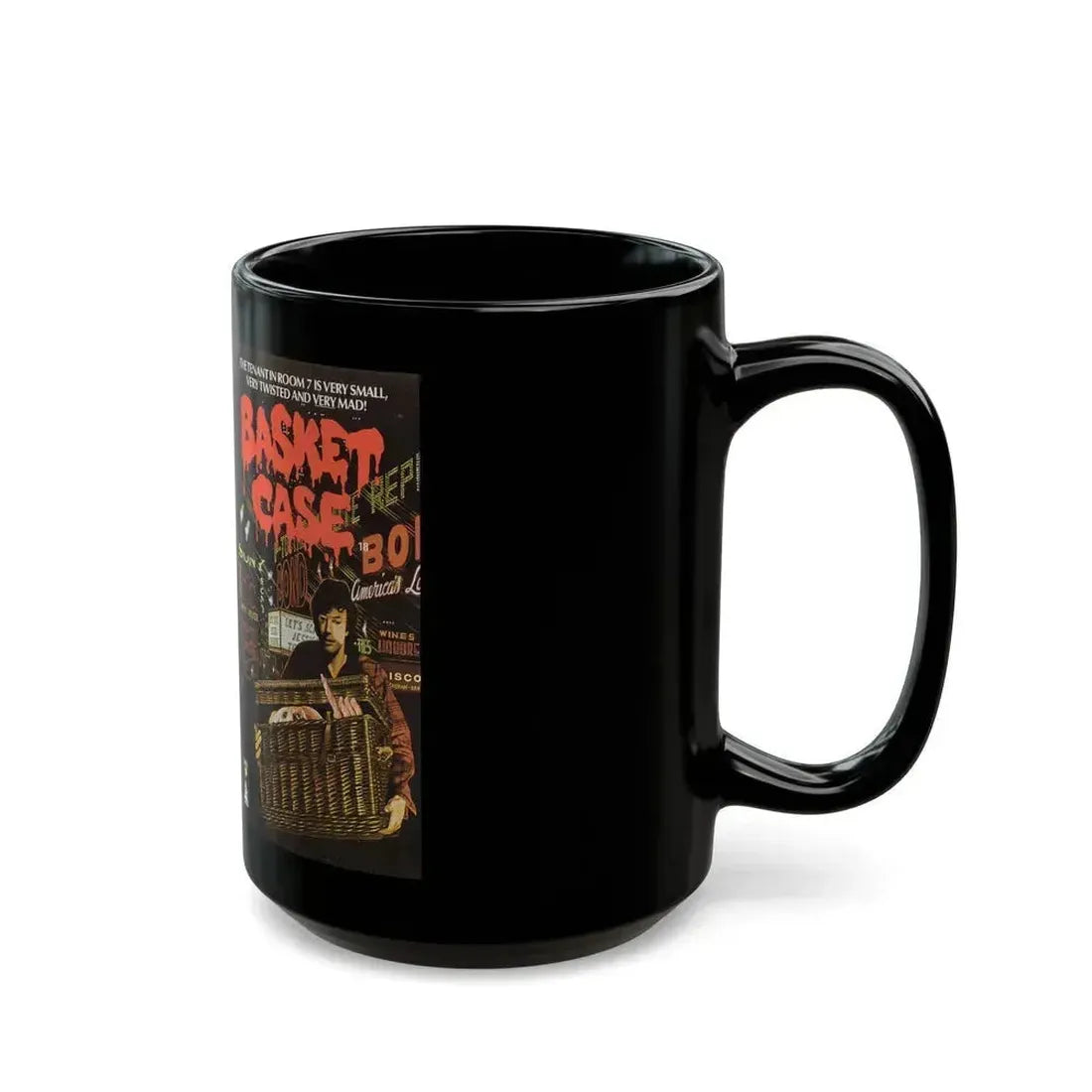 BASKET CASE (VHS COVER) - Black Coffee Mug - Go Mug Yourself