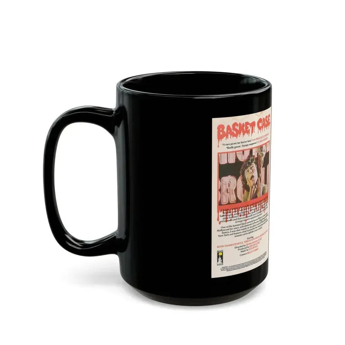 BASKET CASE (VHS COVER) - Black Coffee Mug - Go Mug Yourself