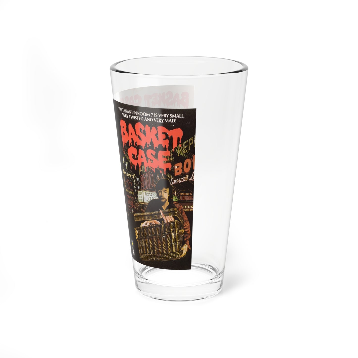 BASKET CASE (VHS COVER) Pint Glass 16oz-Go Mug Yourself