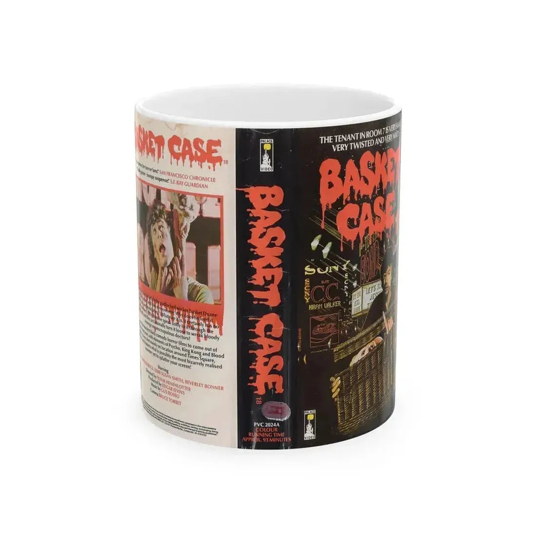 BASKET CASE (VHS COVER) - White Coffee Mug 11oz - Go Mug Yourself