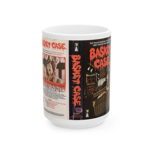 BASKET CASE (VHS COVER) - White Coffee Mug-15oz-Go Mug Yourself