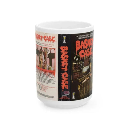 BASKET CASE (VHS COVER) - White Coffee Mug 15oz - Go Mug Yourself