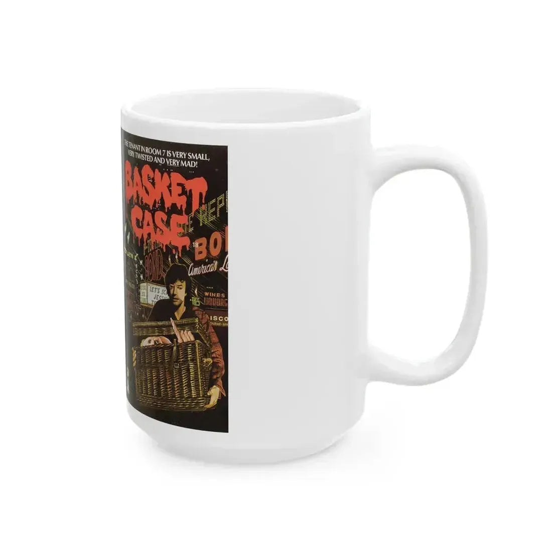 BASKET CASE (VHS COVER) - White Coffee Mug - Go Mug Yourself