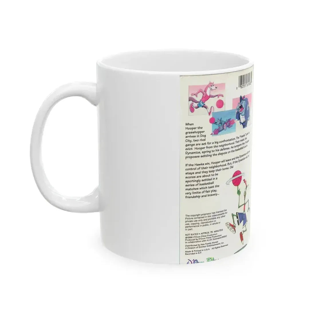 BASKETBALL FEVER THE ANIMATED MOVIE (VHS COVER) - White Coffee Mug - Go Mug Yourself