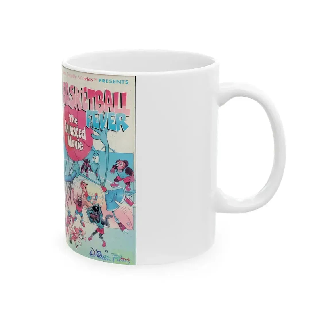 BASKETBALL FEVER THE ANIMATED MOVIE (VHS COVER) - White Coffee Mug - Go Mug Yourself