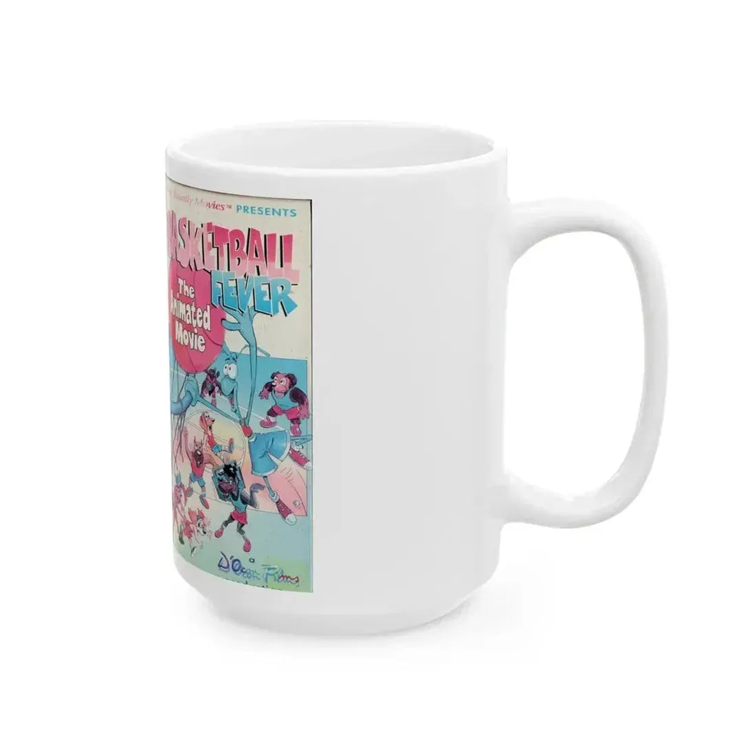BASKETBALL FEVER THE ANIMATED MOVIE (VHS COVER) - White Coffee Mug - Go Mug Yourself