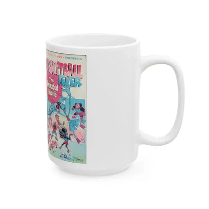 BASKETBALL FEVER THE ANIMATED MOVIE (VHS COVER) - White Coffee Mug - Go Mug Yourself