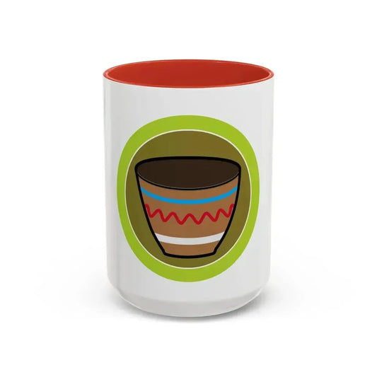 Basketry (Boy Scout Merit Badge) Accent Coffee Mug 15oz Red - Go Mug Yourself