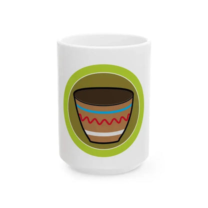 Basketry (Boy Scout Merit Badge) White Coffee Mug 15oz - Go Mug Yourself