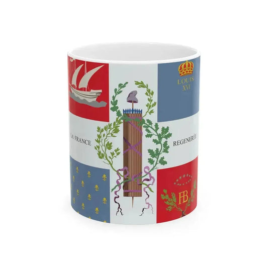 Bataillon des Feuillants flag (France) White Coffee Mug 11oz - Go Mug Yourself