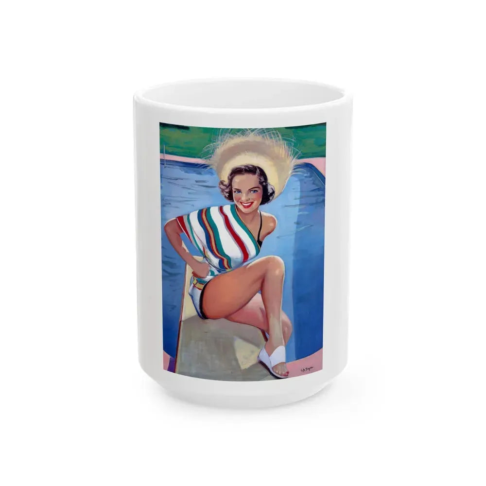 Bathing Beauty - White Coffee Mug 15oz - Go Mug Yourself