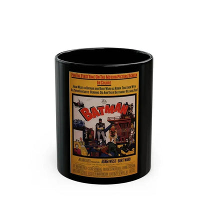 BATMAN (ADAM WEST) 1966 Movie Poster - Black Coffee Mug 11oz - Go Mug Yourself