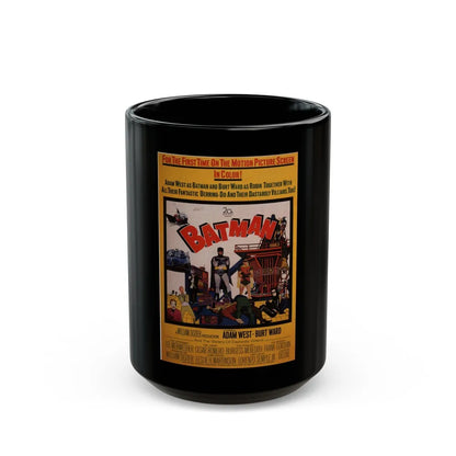 BATMAN (ADAM WEST) 1966 Movie Poster - Black Coffee Mug-15oz-Go Mug Yourself