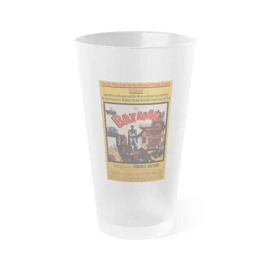BATMAN (ADAM WEST) 1966 Movie Poster - Frosted Pint Glass 16oz Default Title - Go Mug Yourself