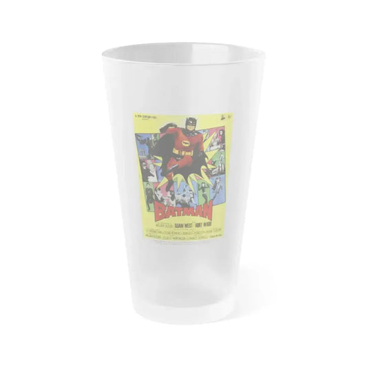 BATMAN (ADAM WEST 3) 1966 Movie Poster - Frosted Pint Glass 16oz 16oz Frosted - Go Mug Yourself