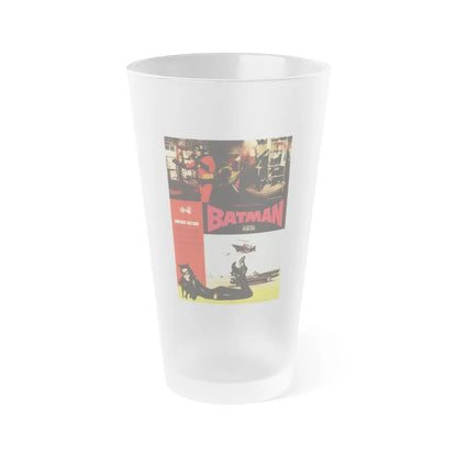 BATMAN (ADAM WEST - FRENCH) 1966 Movie Poster - Frosted Pint Glass 16oz-16oz-Frosted-Go Mug Yourself