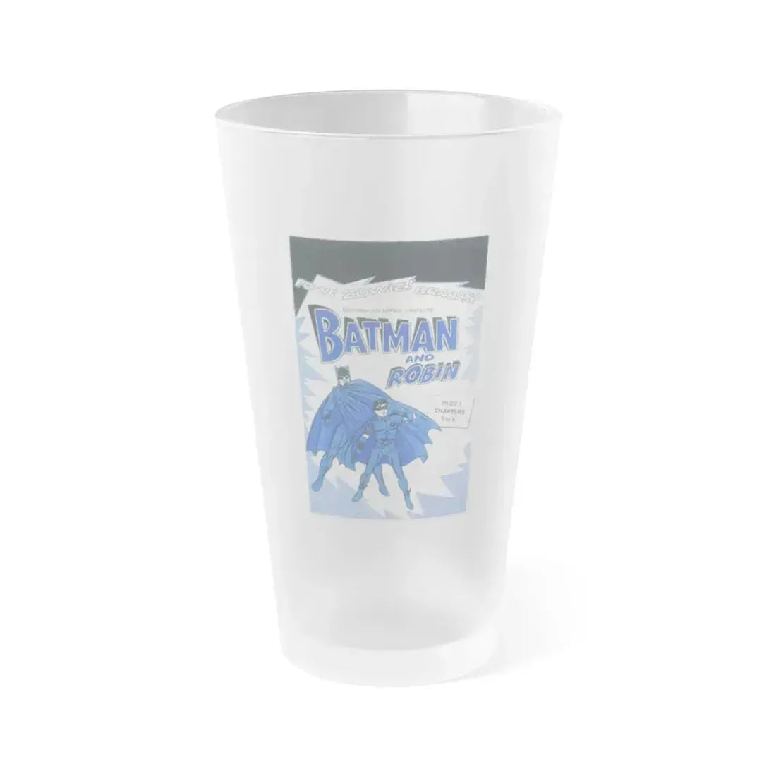 BATMAN AND ROBIN 1966 Movie Poster - Frosted Pint Glass 16oz 16oz Frosted - Go Mug Yourself