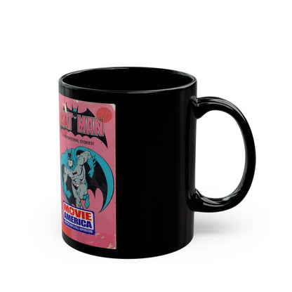 BATMAN SUPER POWERS COLLECTION (VHS COVER) - Black Coffee Mug-Go Mug Yourself