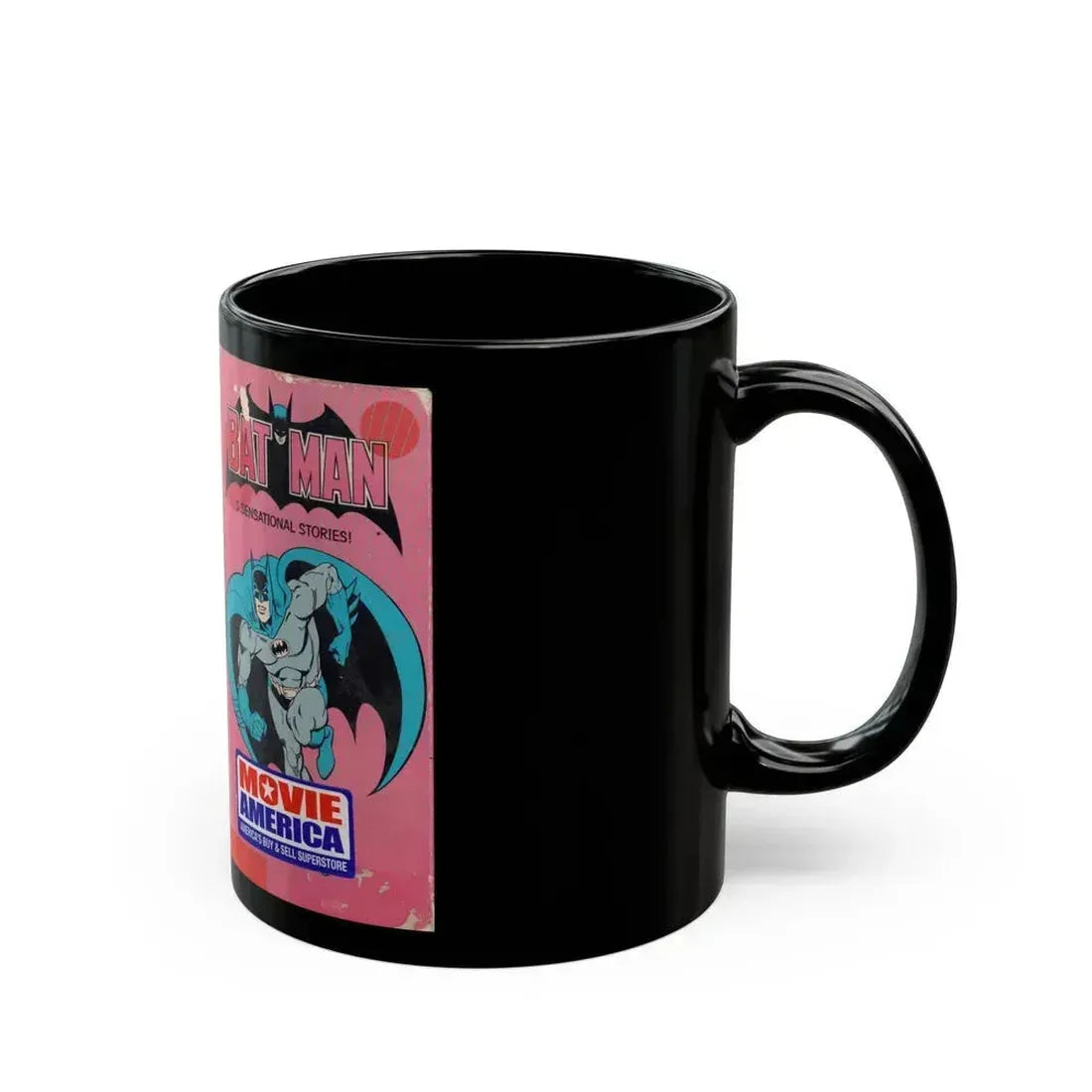 BATMAN SUPER POWERS COLLECTION (VHS COVER) - Black Coffee Mug - Go Mug Yourself