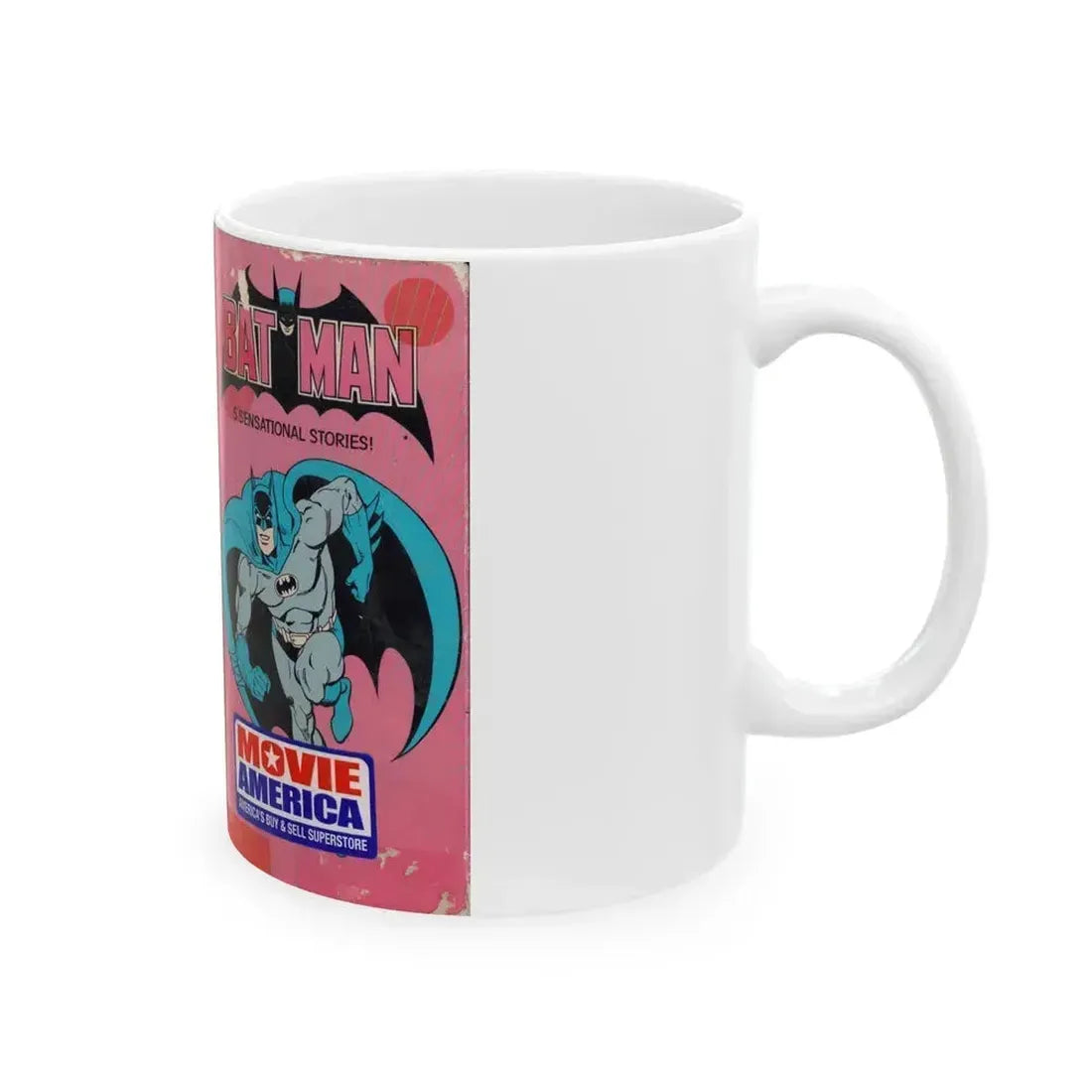 BATMAN SUPER POWERS COLLECTION (VHS COVER) - White Coffee Mug - Go Mug Yourself