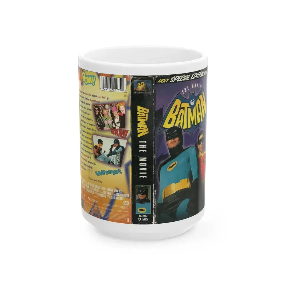BATMAN THE MOVIE (VHS COVER) - White Coffee Mug 15oz - Go Mug Yourself