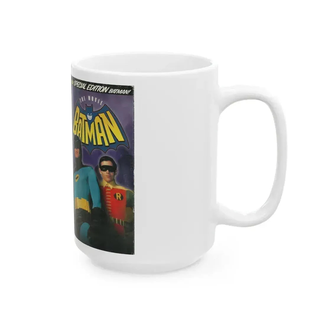 BATMAN THE MOVIE (VHS COVER) - White Coffee Mug - Go Mug Yourself