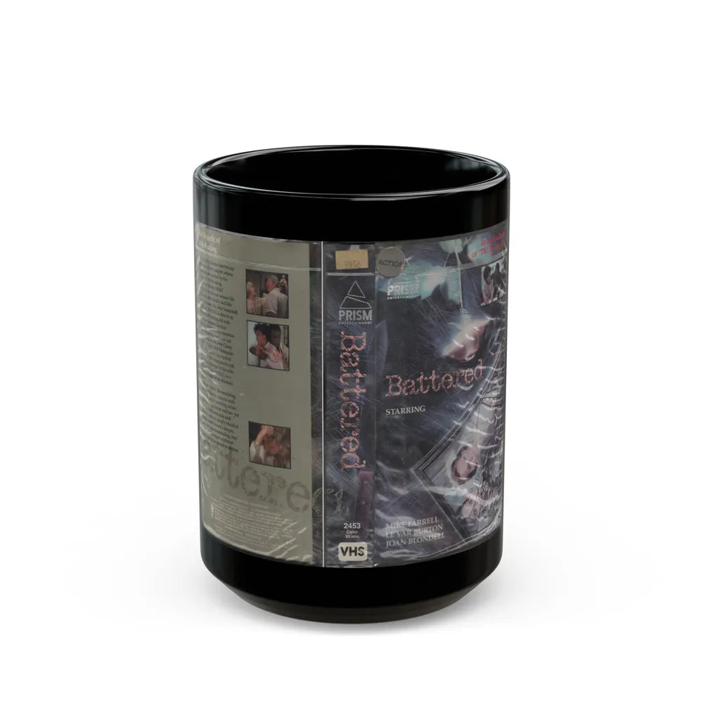 BATTERED (VHS COVER) - Black Coffee Mug-15oz-Go Mug Yourself