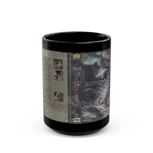 BATTERED (VHS COVER) - Black Coffee Mug 15oz - Go Mug Yourself