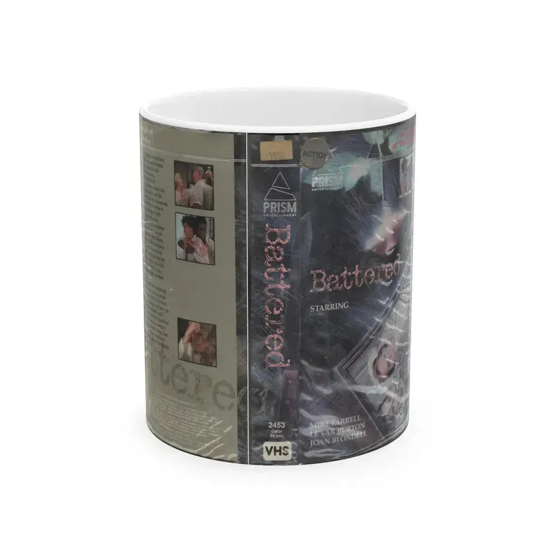 BATTERED (VHS COVER) - White Coffee Mug 11oz - Go Mug Yourself