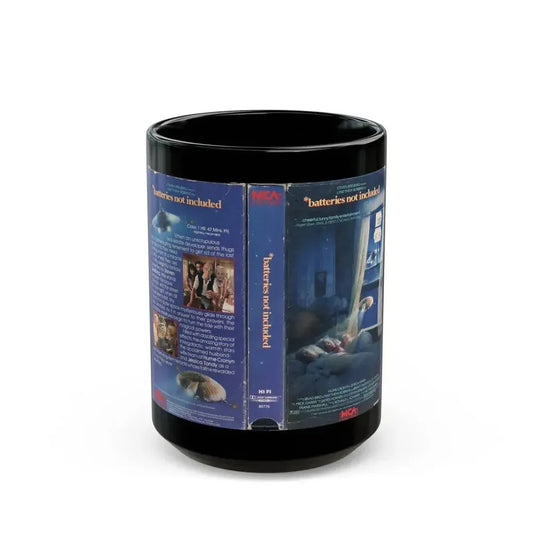BATTERIES NOT INCLUDED (VHS COVER) - Black Coffee Mug 15oz - Go Mug Yourself