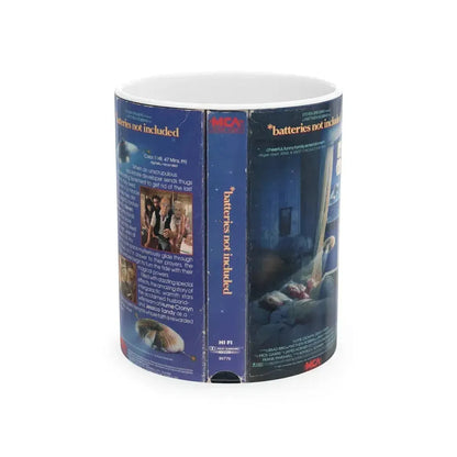 BATTERIES NOT INCLUDED (VHS COVER) - White Coffee Mug 11oz - Go Mug Yourself